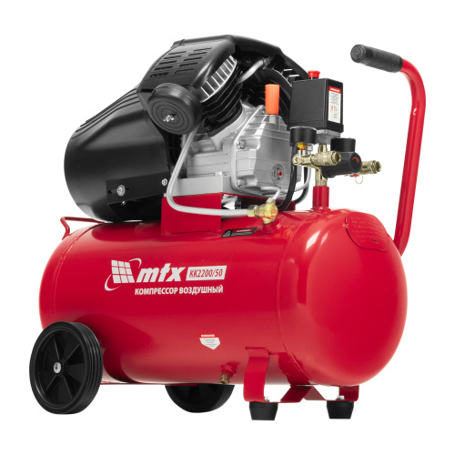 Компрессор воздушный КК-2200/50, 2,2 кВт, 350 л/мин, 50 л, прямой привод, масляный MTX по ценам производителя в Москве с доставкой по всей России