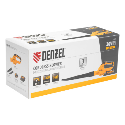 Воздуходувка аккумуляторная, AB-500, 60 м/с, 500 м3/ч, Li-Ion, 20 В Denzel по ценам производителя в Москве с доставкой по всей России