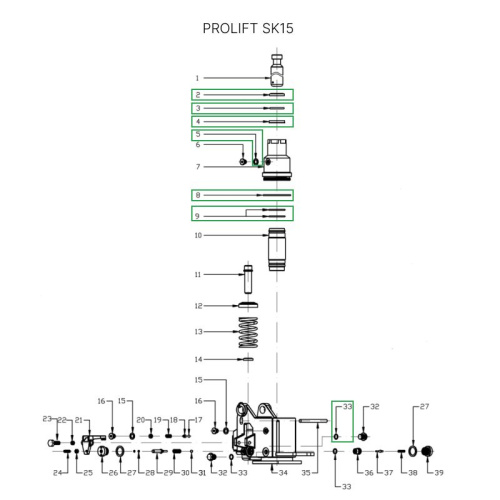 Ремкомплект гидроцилиндра для тележек SK15/SD15L по ценам производителя в Москве с доставкой по всей России
