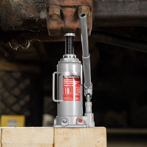 Домкрат гидравлический бутылочный, 10 т, высота подъема 230-460 мм Matrix по ценам производителя в Москве с доставкой по всей России