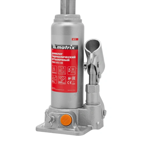 Домкрат гидравлический бутылочный, 2 т, h подъема 181-345 мм, в пластиковом кейсе Matrix по ценам производителя в Москве с доставкой по всей России