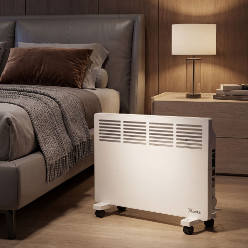 Конвектор электрический КМ-2000.2, 230 В, 2000 Вт, X-образный нагреватель, колеса, термостат MTX по ценам производителя в Москве с доставкой по всей России