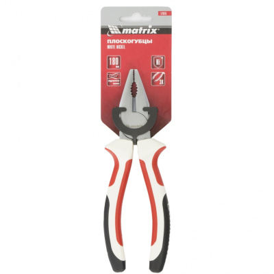 Плоскогубцы WHite Nickel, 180 мм, никелированные, трехкомпонентные рукоятки Matrix по ценам производителя в Москве с доставкой по всей России