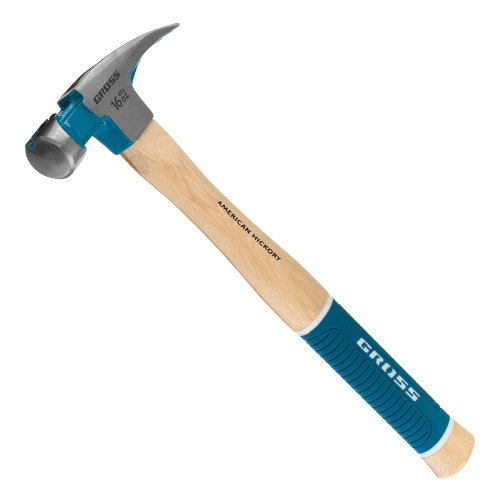 Молоток-гвоздодер, 450 г, угол 75, магнит, обрезиненная рукоятка American hickory GROSS по ценам производителя в Москве с доставкой по всей России