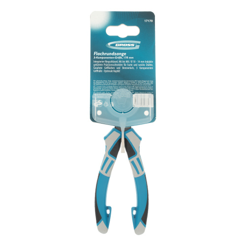 Длинногубцы прямые 170 мм, трехкомпонентные рукоятки Gross по ценам производителя в Москве с доставкой по всей России
