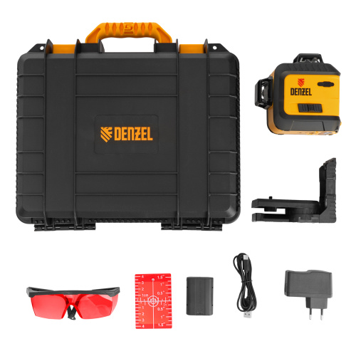 Лазерный уровень мультипризменный LX 360-2 Red, 30 м, 635 нм, аккумулятор Li 2800 мАч, резьба 5/8" Denzel по ценам производителя в Москве с доставкой по всей России