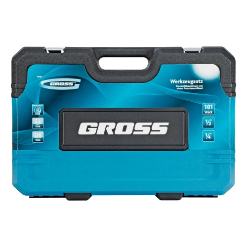 Набор инструментов, 1/4", 1/2", CrV, 120 зубьев, 101 предмет Gross по ценам производителя в Москве с доставкой по всей России