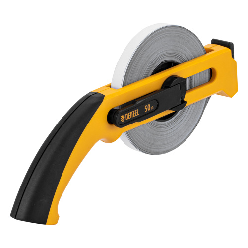 Рулетка геодезическая 50 м х 13 мм, открытый корпус, металлическая лента Denzel по ценам производителя в Москве с доставкой по всей России