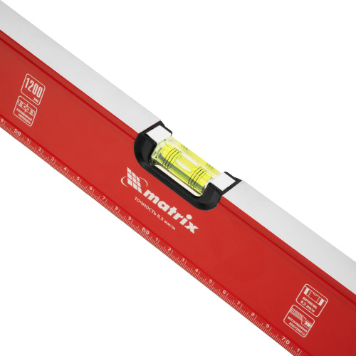 Уровень алюминиевый, фрезерованный, 3 глазка, рукоятки, 1200 мм Matrix по ценам производителя в Москве с доставкой по всей России