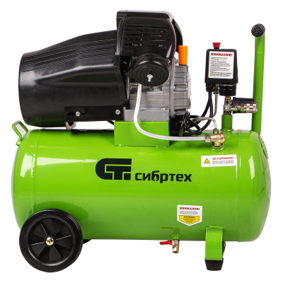 Компрессор воздушный КК-2200/50, 2.2 кВт, 350 л/мин, 50 л, прямой привод, масляный Сибртех по ценам производителя в Москве с доставкой по всей России