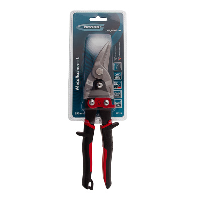 Ножницы по металлу "Piranha", 250 мм, прямой и левый рез, сталь СrMo, двухкомпонентные рукоятки Gross по ценам производителя в Москве с доставкой по всей России