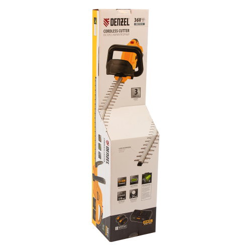 Кусторез аккумуляторный RBC510-36, Li-ion, 36 В, 4 Ач, нож 510 мм, поворотная ручка Denzel по ценам производителя в Москве с доставкой по всей России
