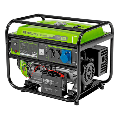 Генератор бензиновый БС-6500Э, 5.5 кВт, 230В, четырехтактный, 25 л, электростартер Сибртех по ценам производителя в Москве с доставкой по всей России
