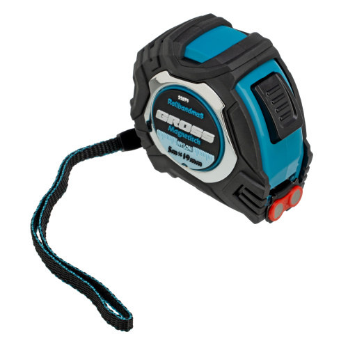 Рулетка Magnetisch 5 м х 19 мм,обрезиненный корпус,автоматическая фиксация,Нейлоновое покрытиеытие,зацеп с магнитом Gross по ценам производителя в Москве с доставкой по всей России