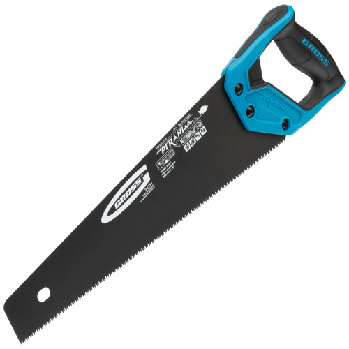 Ножовка по дереву "Piranha", 400 мм, 11-12 TPI, зуб-3D, каленый зуб, тефлоновое покрытие полотна, двухкомпонентная рукоятка Gross по ценам производителя в Москве с доставкой по всей России