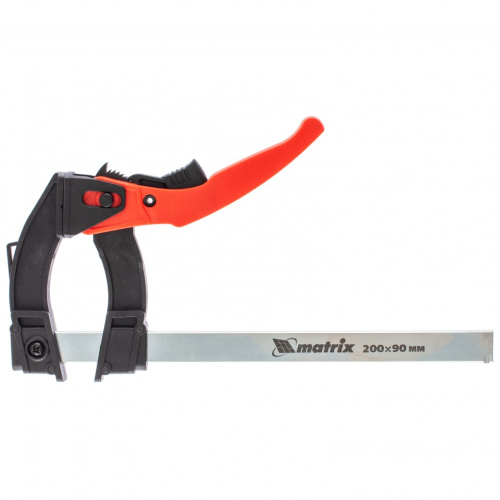 Струбцина реечная быстрозажимная, пластиковый корпус рычажно-храповой механизм, 100 х 90 х 195 мм, штанга 5 х 20 мм Matrix по ценам производителя в Москве с доставкой по всей России