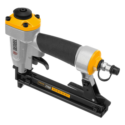 Степлер пневматический PS8016 для прямоугольных скоб 21GA от 6 до 16 мм Denzel по ценам производителя в Москве с доставкой по всей России