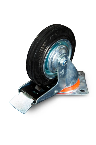 Колесо поворотное резина SCb 63 160 мм с тормозом (N) по ценам производителя в Москве с доставкой по всей России