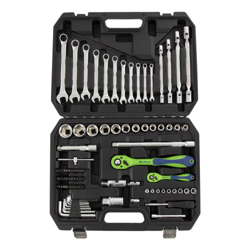 Набор инструментов 89 предметов, CrV 1/2", 1/4" Сибртех по ценам производителя в Москве с доставкой по всей России