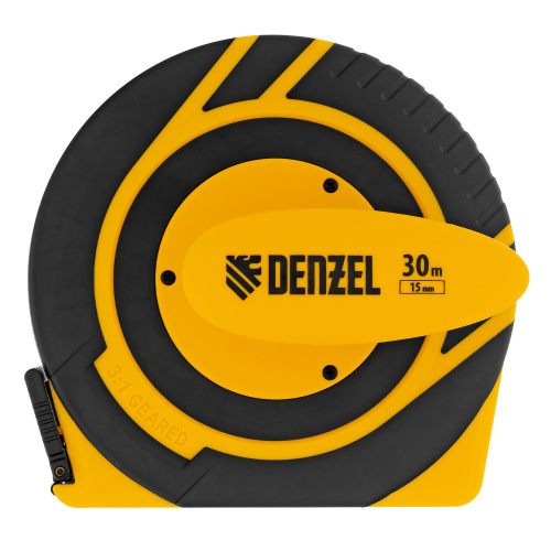 Рулетка геодезическая 30 м х 15 мм, закрытый корпус, фиберглассовая лента Denzel по ценам производителя в Москве с доставкой по всей России