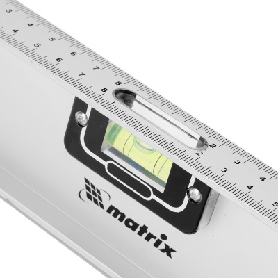 Уровень алюминиевый "Рельс", 1000 мм, 3 глазка (1 поворотный) Matrix по ценам производителя в Москве с доставкой по всей России