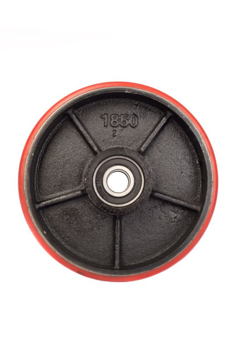 Колесо полиуретан 180х50 мм с подшипником для тележек гидравлических для BF/DF-III/RHP/AC/DF/CW2 по ценам производителя в Москве с доставкой по всей России