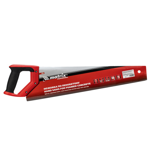 Ножовка по пенобетону, 500 мм, защитное покрытие, твердосплавные напайки на зубья, двухкомпонентная рукоятка Matrix по ценам производителя в Москве с доставкой по всей России