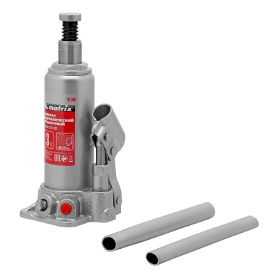 Домкрат гидравлический бутылочный, 3 т, высота подъема 194-372 мм Matrix по ценам производителя в Москве с доставкой по всей России