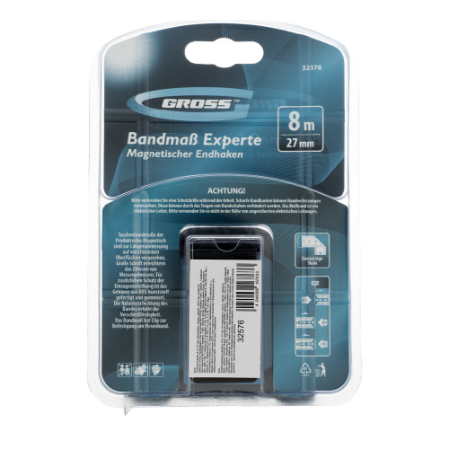 Рулетка Experte,8 м x 27 мм,двухкомпонентный корпус,магнит,двухсторонняя разметка,нейлон Gross по ценам производителя в Москве с доставкой по всей России
