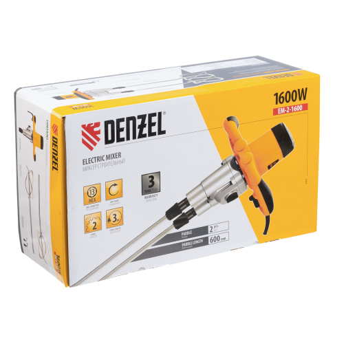 Миксер строительный EM-2-1600, 1600 Вт, 200-480/250-680 об/мин Denzel по ценам производителя в Москве с доставкой по всей России
