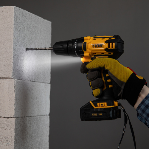Дрель-шуруповерт аккумуляторная CDL-12-01CB, Li-Ion, 12 В, 1 акк. Denzel по ценам производителя в Москве с доставкой по всей России