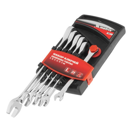 Набор ключей комбинированных, трещеточных 6 шт Matrix по ценам производителя в Москве с доставкой по всей России