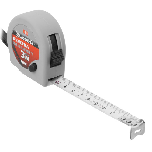 Рулетка Fine,3 м х 16 мм,пластиковый корпус Matrix по ценам производителя в Москве с доставкой по всей России