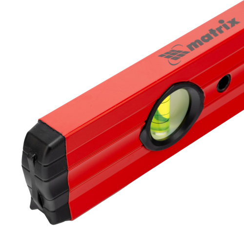 Уровень алюминиевый, 1000 мм, фрезерованный, 3 глазка, две эргономичные ручки Matrix по ценам производителя в Москве с доставкой по всей России