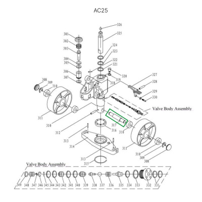 Ось крепления рулевых колес для гидравлических тележек AC25 по ценам производителя в Москве с доставкой по всей России