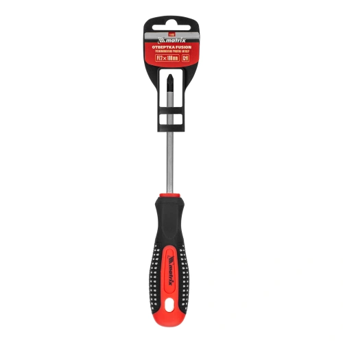 Отвертка Fusion, PZ2 x 100 мм, CrV, трехкомпонентная рукоятка "Anti slip" Matrix по ценам производителя в Москве с доставкой по всей России