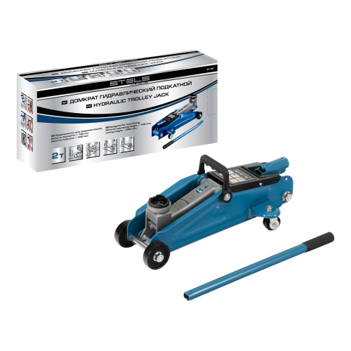 Домкрат гидравлический подкатной, 2 т, h подъема 140-340 мм Stels по ценам производителя в Москве с доставкой по всей России