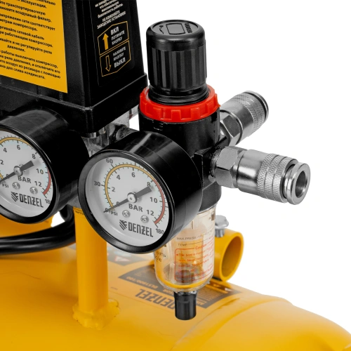 Компрессор безмасляный, малошумный  DLS 2250/100, 2250 Вт, 3x750, 100 л, 410 л/мин блок управления/ Denzel по ценам производителя в Москве с доставкой по всей России