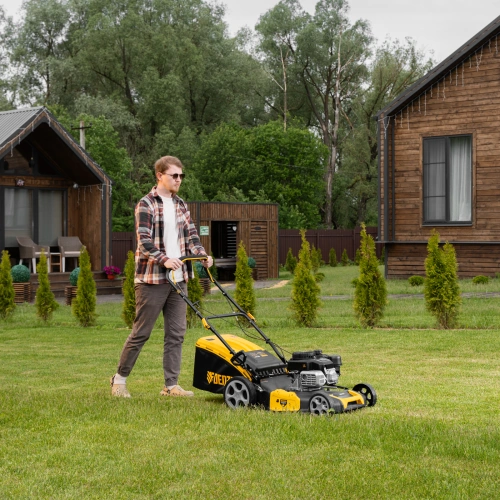 Газонокосилка бензиновая GLR-510SP-ZS, 171 см3, ширина 51 см, привод, травосборник 65 л Denzel по ценам производителя в Москве с доставкой по всей России