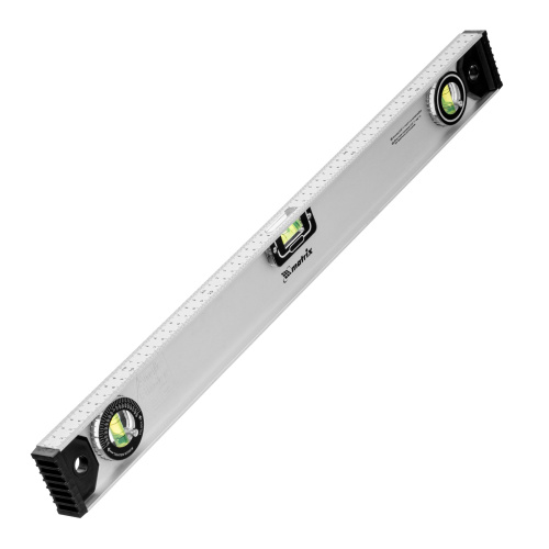 Уровень алюминиевый "Рельс", 600 мм, 3 глазка (1 поворотный) Matrix по ценам производителя в Москве с доставкой по всей России