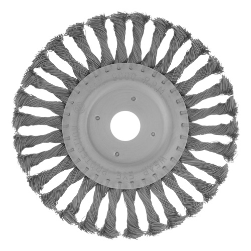 Щетка для УШМ 175 мм, посадка 22.2 мм, плоская, крученая проволока 0.5 мм Matrix по ценам производителя в Москве с доставкой по всей России