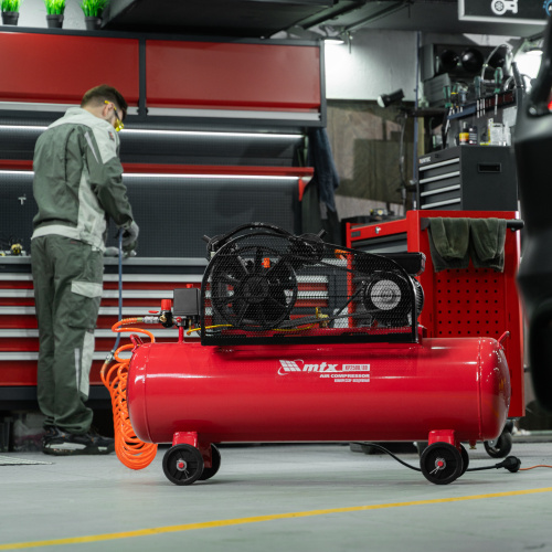 Компрессор воздушный ременный привод КР2500/80, 2,5 кВт, 80 литров, 420 л/мин МТХ по ценам производителя в Москве с доставкой по всей России