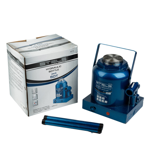 Домкрат гидравлический бутылочный, 50 т, H подъема 236-356 мм Stels по ценам производителя в Москве с доставкой по всей России