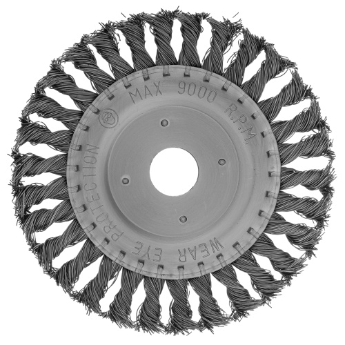 Щетка для УШМ 150 мм, посадка 22.2 мм, плоская, крученая проволока 0.5 мм Matrix по ценам производителя в Москве с доставкой по всей России