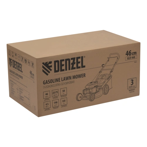 Газонокосилка бензиновая GLD-460, 146 куб.см, ширина 46 см, ручная, 7 уровней, травосборник 50 л Denzel по ценам производителя в Москве с доставкой по всей России