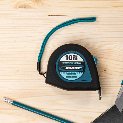 Рулетка "Ergonomisch",10 м x 25 мм,магнитный обрезиненный зацеп Gross по ценам производителя в Москве с доставкой по всей России