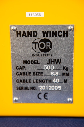 Лебедка ручная барабанная с тросом  500кг   40м с храповым механизмом TOR JHW по ценам производителя в Москве с доставкой по всей России