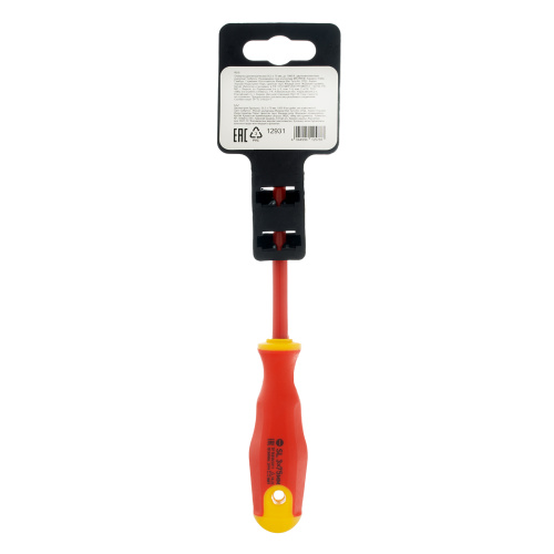 Отвертка диэлектрическая SL3 х 75 мм, CrV, до 1000 В, двухкомпонентная рукоятка Сибртех по ценам производителя в Москве с доставкой по всей России