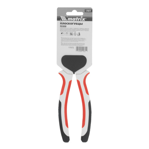 Плоскогубцы Premium, 200 мм, трехкомпонентные рукоятки Matrix по ценам производителя в Москве с доставкой по всей России