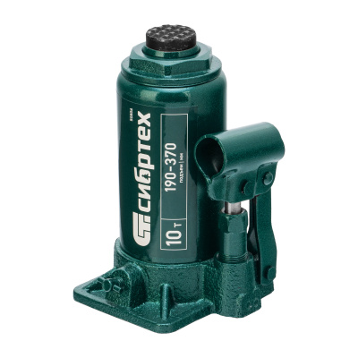 Домкрат гидравлический бутылочный, 10 т, 190-370 мм Сибртех по ценам производителя в Москве с доставкой по всей России